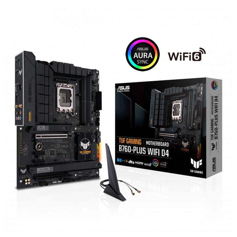 ASUS TUF GAMING B760-PLUS WIFI D4 LGA 1700 ATX Ethernet 2.5 Gigabit - Carte mère - Ítem1
