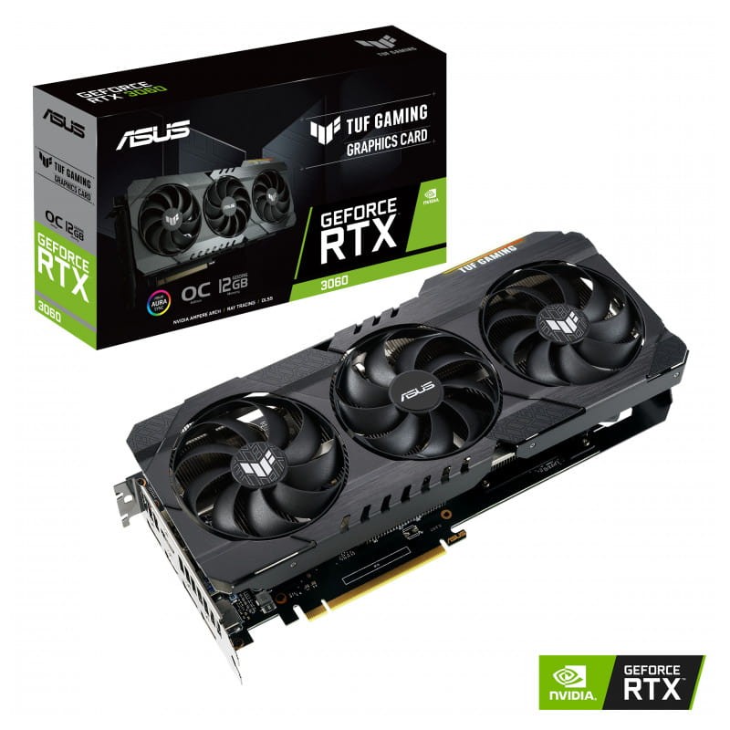 ASUS TUF Gaming GeForce RTX 3060 12 GB GDDR6 Preto - Placa gráfica - Item