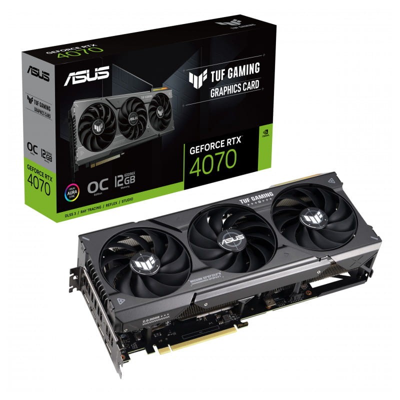 ASUS TUF Gaming GeForce TUF RTX 4070 12GB GDDR6X Bleu, Vert, Rouge - Carte graphique - Ítem