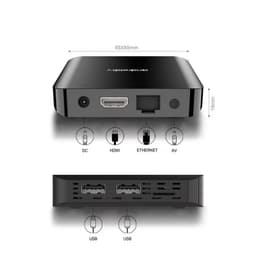 Portas de TV98 ATV PLUS 8K H313 2GB/16GB Dual Wifi Android 14 Preto - Android TV