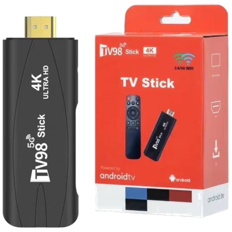 TV98 Stick 4K 1 Go/8 Go Double WIFI Android 14 Noir - Android TV - Ítem6