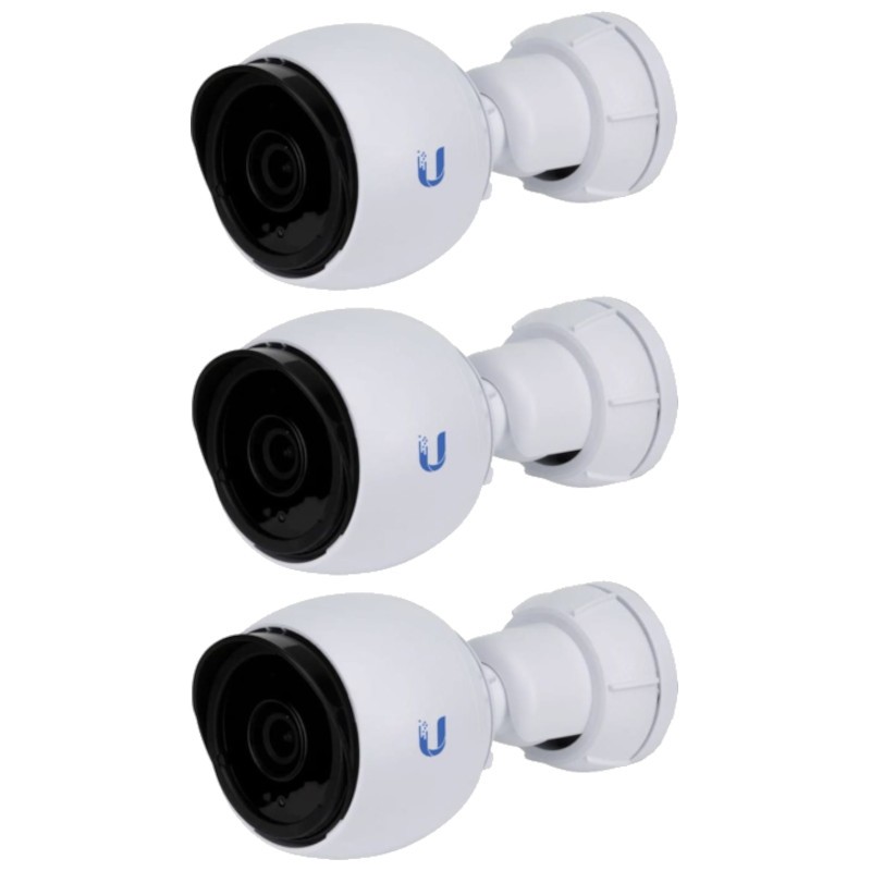 Pacote com 3 Câmeras de Segurança Ubiquiti Networks UniFi Protect G4-Bullet 2K Microfone Branco - Item