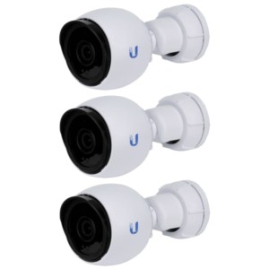 Pacote com 3 Câmeras de Segurança Ubiquiti Networks UniFi Protect G4-Bullet 2K Microfone Branco