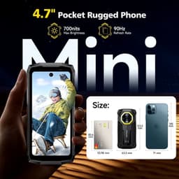 Tamanho de Ulefone Armor Mini 20T Pro 5G 8GB/256GB Preto - Telemóvel