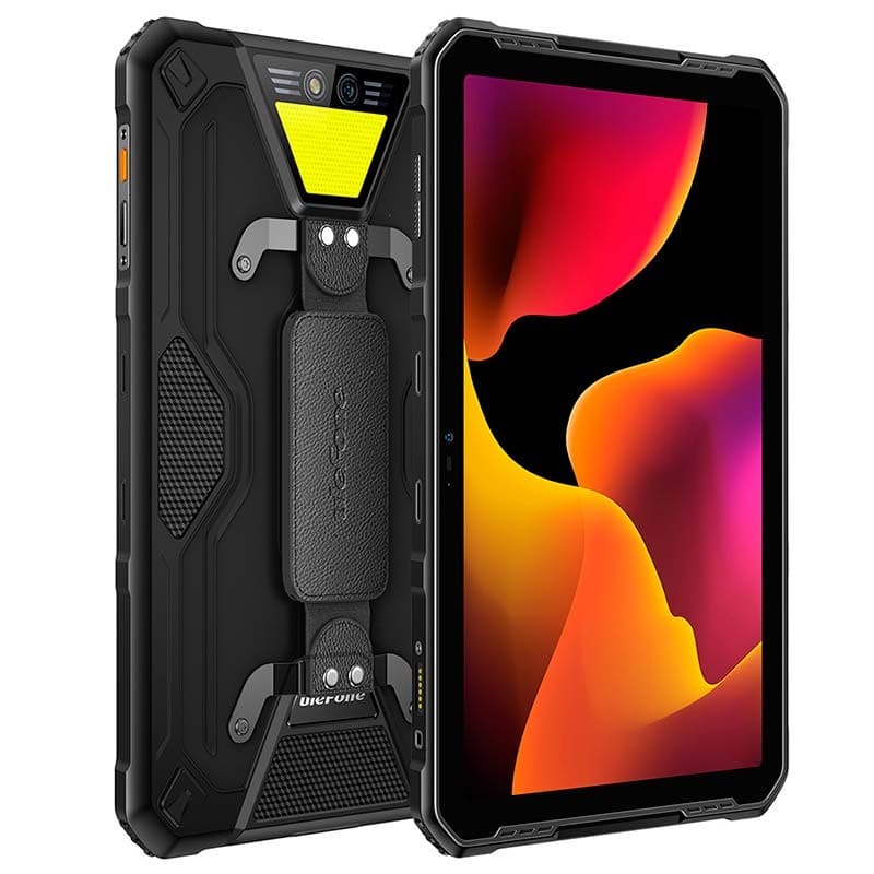 Frontal e detrás do Tablet Rugged Ulefone Armor Pad 2 Preto