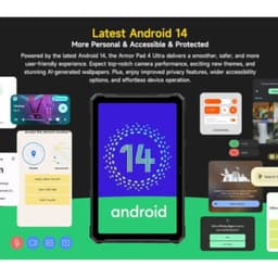 Android de Ulefone Armor Pad 4 Ultra 5G 13.3 8GB/256GB Preto - Tablet robusto