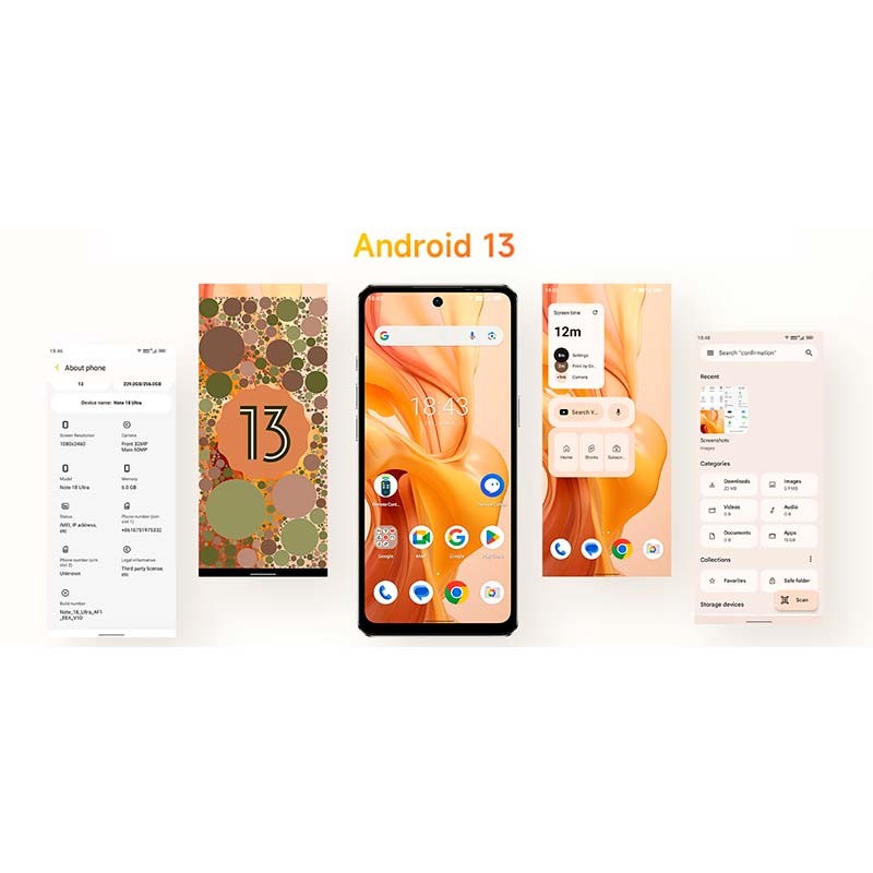 Ulefone Note 18 Ultra 5G 6Go/256Go Noir - Téléphone portable - Ítem11