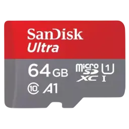 SanDisk Ultra HC I 64 GB A1 Class 10 Gris / Rouge - Carte microSD