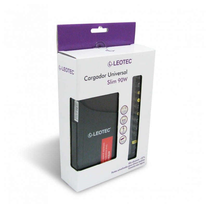 Leotec Ultraslim LENCSHOME11 90W HUB USB Negro - Cargador universal - Ítem2