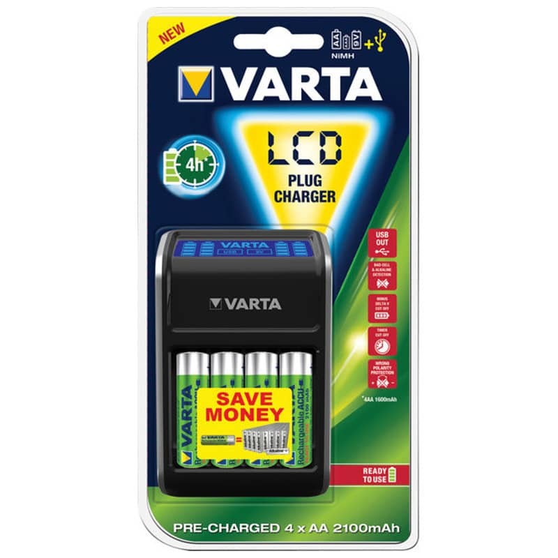 Buy Varta Aa Aaa Battery Charger With Lcd Display 2x Aa Battery 2x Aaa Battery Powerplanetonline