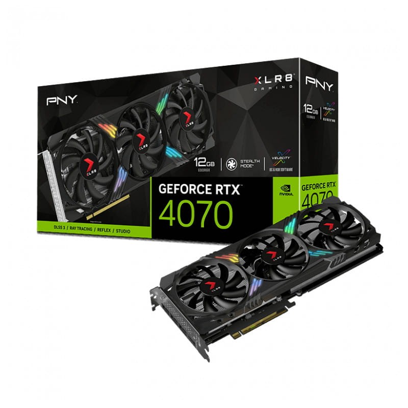 PNY VCG407012TFXXPB1 GeForce RTX 4070 12 GB GDDR6X Negro – Tarjeta Gráfica - Ítem