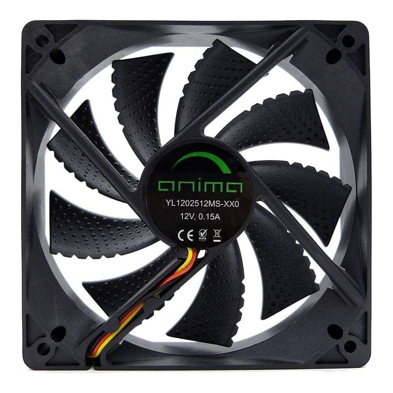 Ventilateur PC Tacens Anima AF12, 9 pales, 12 cm, Noir - Ítem