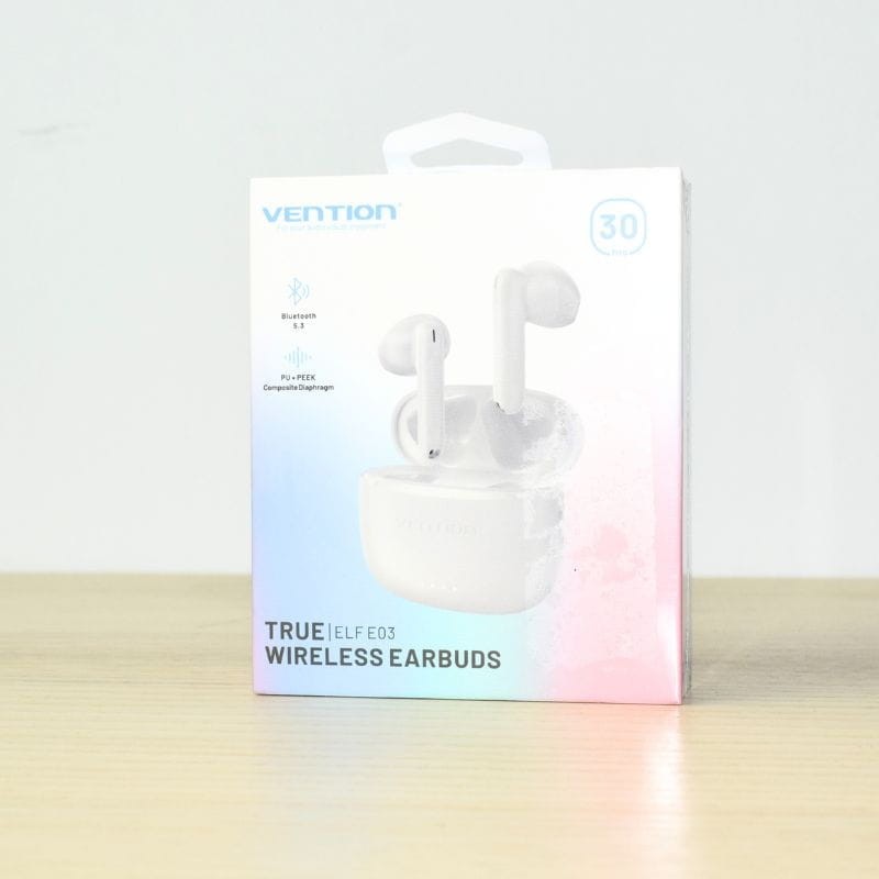 Auriculares Bluetooth TWS Vention ELF E03 Branco - Item1