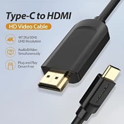 Vention CGUBF HDMI 1.4 USB Type-C mâle - HDMI mâle 1m noir - Câble de spécification