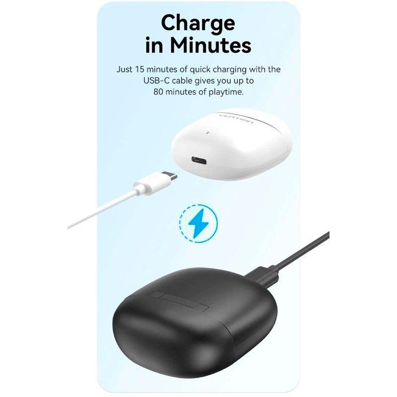 Écoteurs Bluetooth TWS Vention NBGB0 Noir - Ítem2
