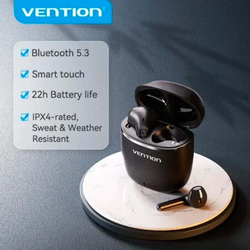 Écoteurs Bluetooth TWS Vention NBGB0 Noir - Ítem3
