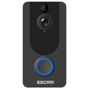Interphone vidéo connecté ESCAM V7 IP Wifi avec batterie et sonnette