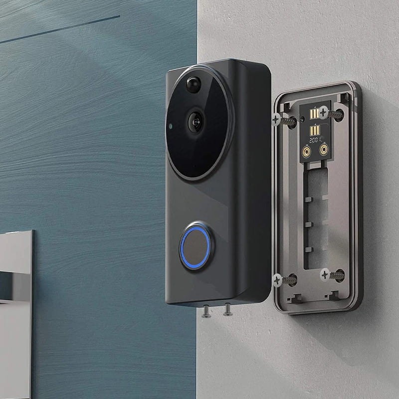Videoportero Wifi Inalámbrico Tuya Smart Google Home / Amazon Alexa Negro + Timbre - Clase B Reacondicionado - Ítem1