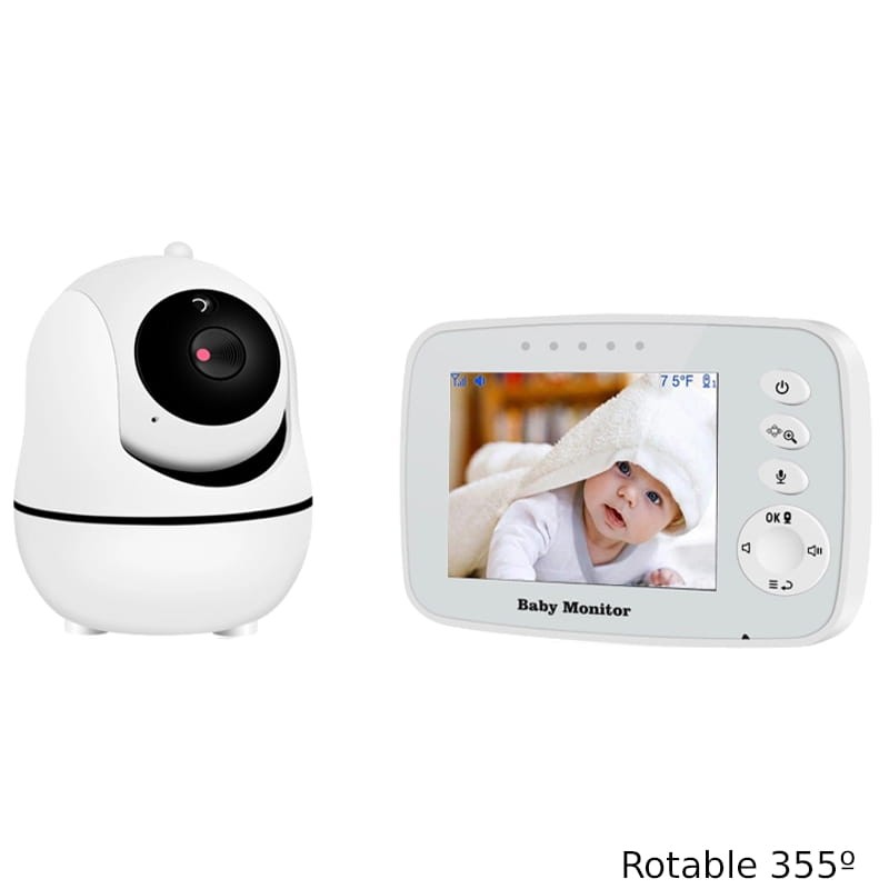 Monitor de vídeo para bebé Kingfit SM932 Rotação 355º - Item