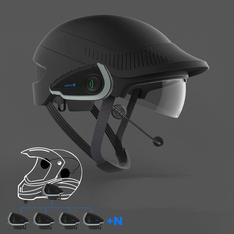 Intercomunicador para Moto Vnetphone V8 Control Remoto Manillar Bluetooth Negro - Ítem1