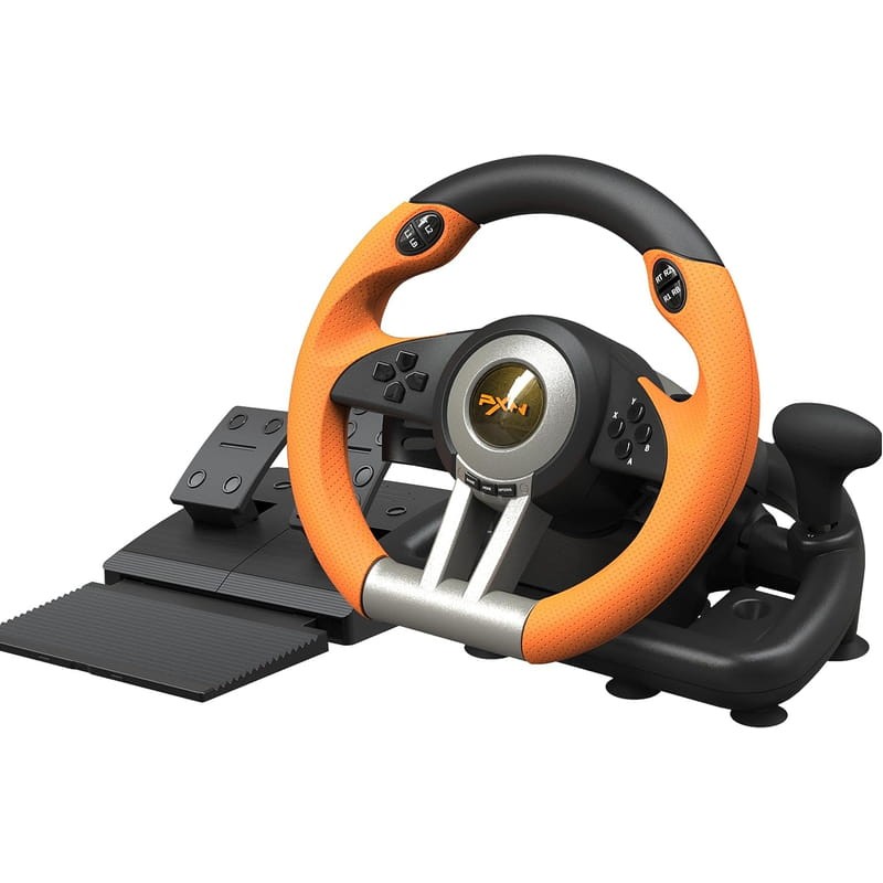 Volant de jeu de course PXN-V3 pour PC / PS3 / 4 / Xbox One / Switch  (Orange)