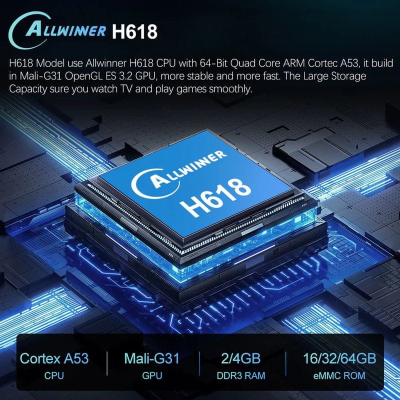Vontar H618 2Go/16Go 4K Android 12.0 - Android TV - Ítem2