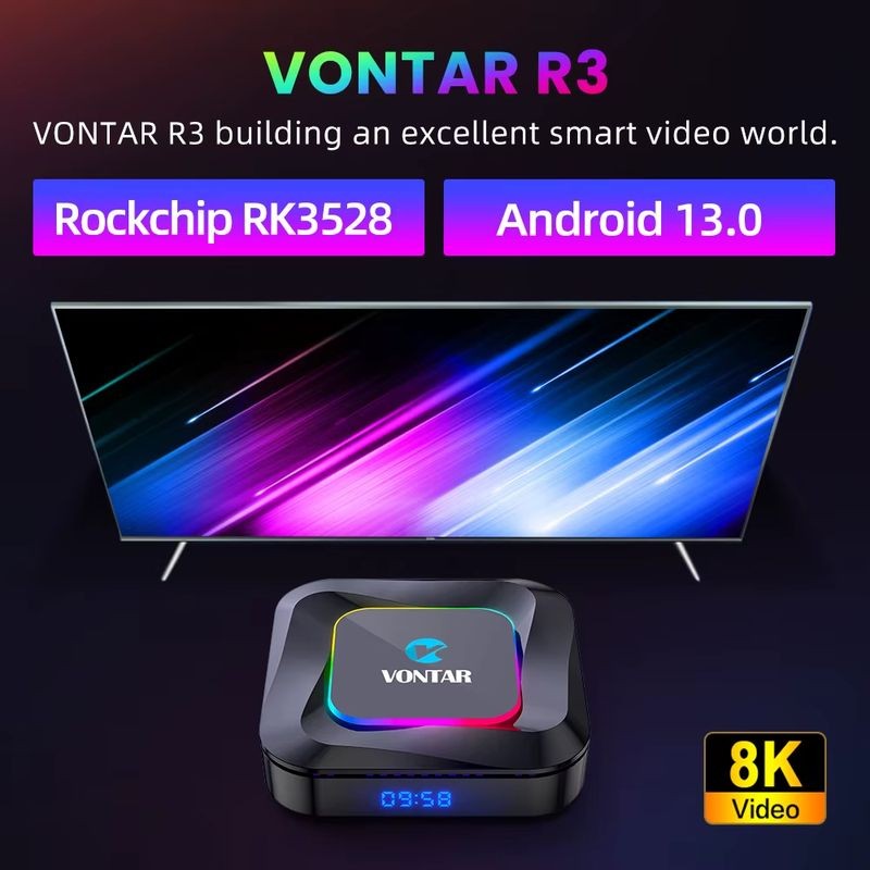 Vontar R3 RK3528 2GB/16GB WiFi6 Android 13.0 - Android TV - Ítem1
