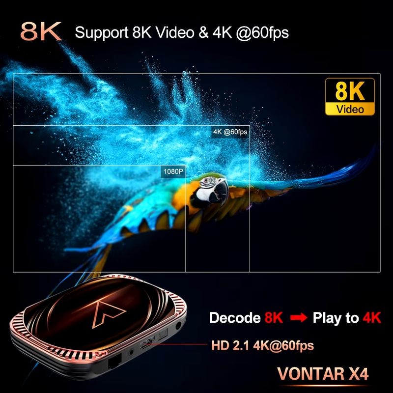Vontar X4 S905X4 4GB/128GB Dual WiFi Android 11.0 - Android TV - Ítem1