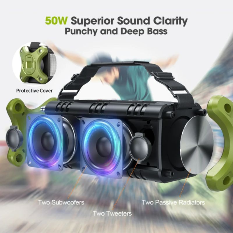 W-KING D8 50W Bluetooth 5.0 Preto - Coluna sem fios - Item6