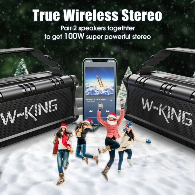 W-KING D8 50W Bluetooth 5.0 Preto - Coluna sem fios - Item7