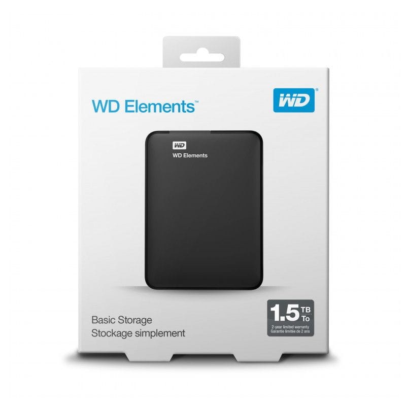 Western Digital WD Elements Disque dur externe portable 1,5 To Noir