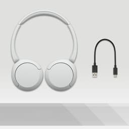 Sony WH-CH520 Branco - Auscultadores Bluetooth imagem do conteúdo da caixa
