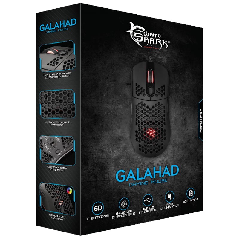 White Shark Galahad GM-5007 6400 DPI USB Preto - Item6