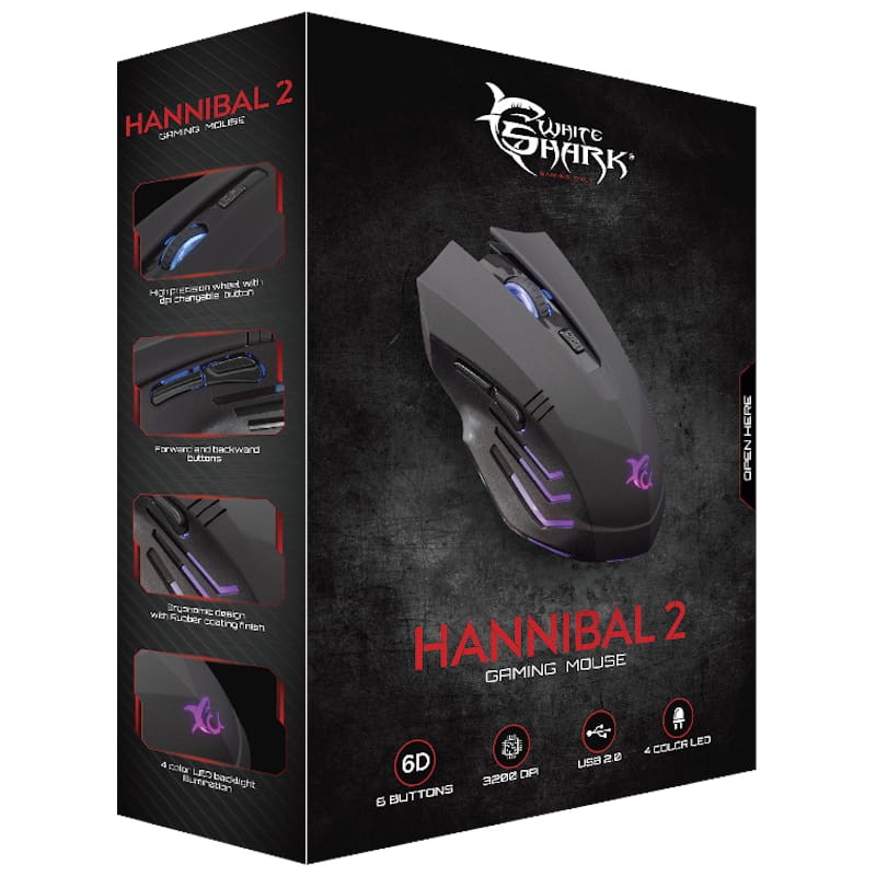 White Shark Hannibal 2 GM-3006 3200 DPI USB - Ítem6