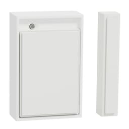 Vista frontal trasera del Sensor de puertas y ventanas WISER Zigbee