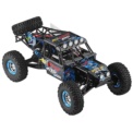 WLtoys 10428-2 1/10 4WD Crawler - Coche RC Eléctrico - Color azul (fondo negro con muchas salpicaduras de pintura) - Hasta 100 metros de alcance - 40 KM/h de velocidad - 4WD (4x4) - 1200 mAh Batería LI-PO - Waterproof (No Sumergible) - Crawler RC Car - Ítem