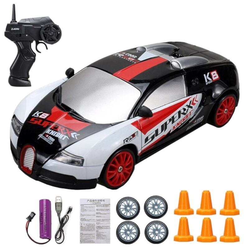 WLtoys SC24A010-1 1/24 4WD Drift Rouge Blanc Noir - Voiture RC Électrique - Ítem1