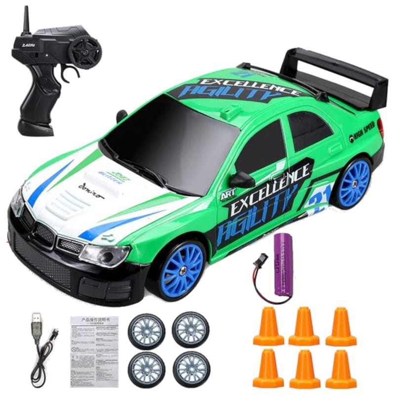 WLtoys SC24A012-1 1/24 4WD Drift Verde - Coche RC Eléctrico - Ítem1