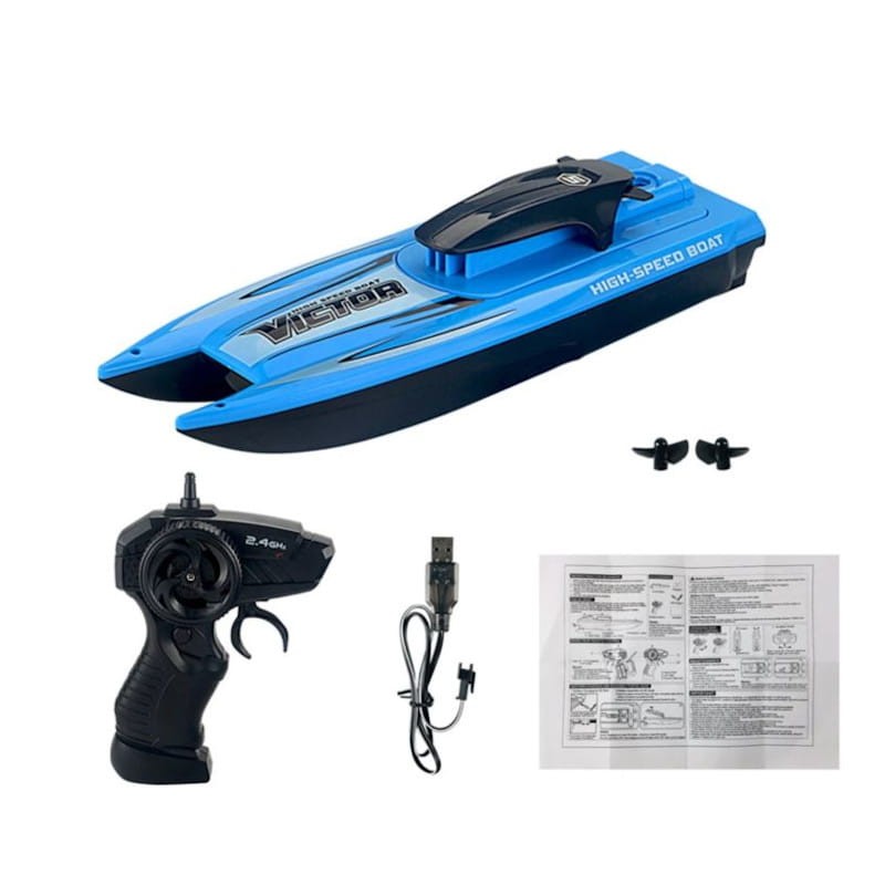 Lancha radiocontrol WLtoys T15B-1 RC Bleu - Ítem3