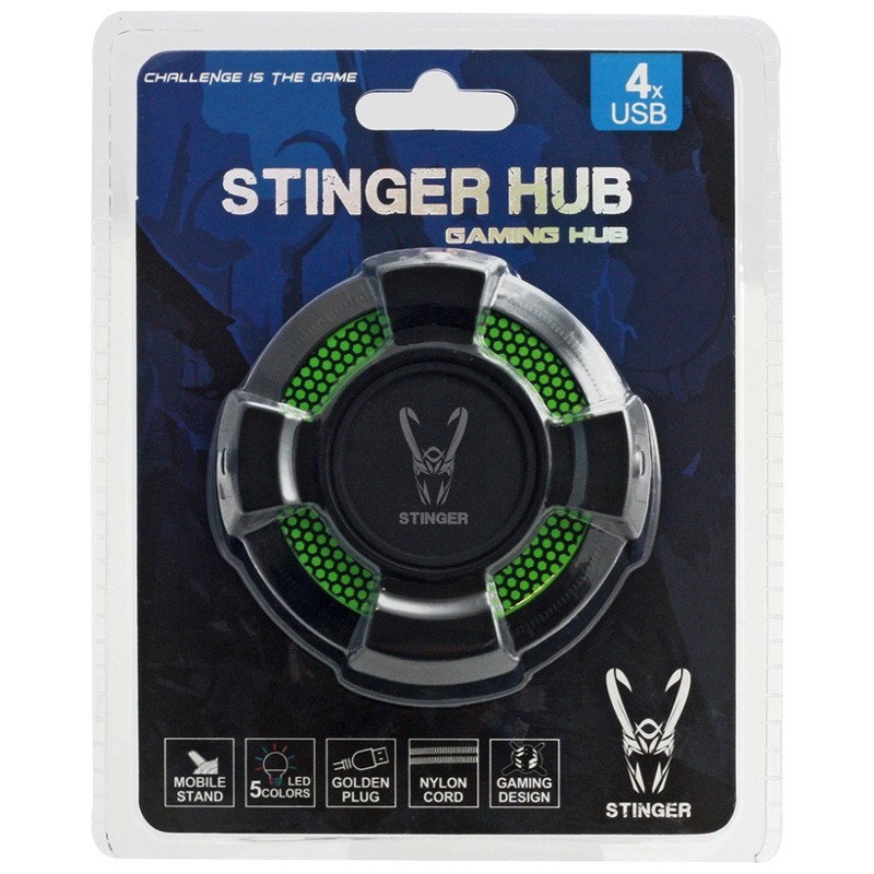 Woxter Stinger Hub Green 4 Ports - Ítem5