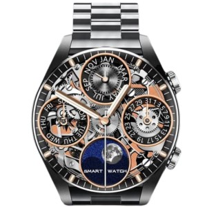 LEMFO WS11 Gris con pulseira em metal cinzenta -Smartwatch
