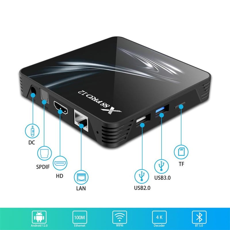 X88 Pro 12 RK3318/4GB/32GB Android 12 - Android TV - Ítem3