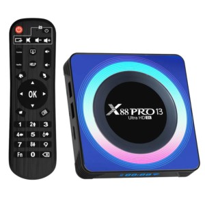 X88 PRO 13 2 Go/16 Go Boîtier Acrylique Android 13 – Android TV