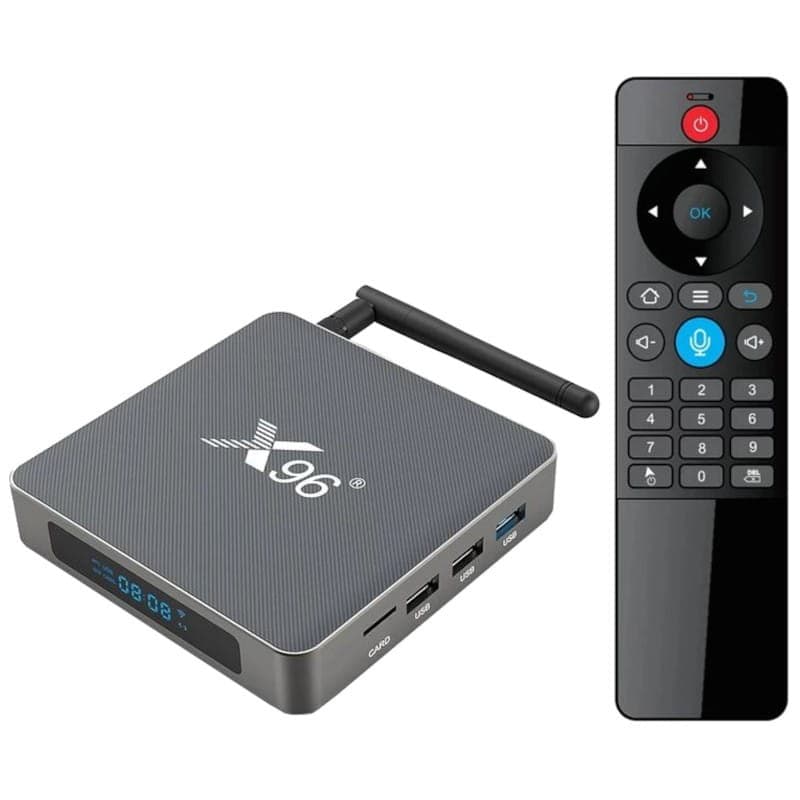Comando de X96 X6 RK3566 8GB/64GB Dual Wifi Bluetooth Controle por Voz Android 11 - Android TV