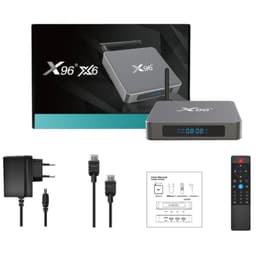 Conteúdo da caixa de X96 X6 RK3566 8GB/64GB Dual Wifi Bluetooth Controle por Voz Android 11 - Android TV
