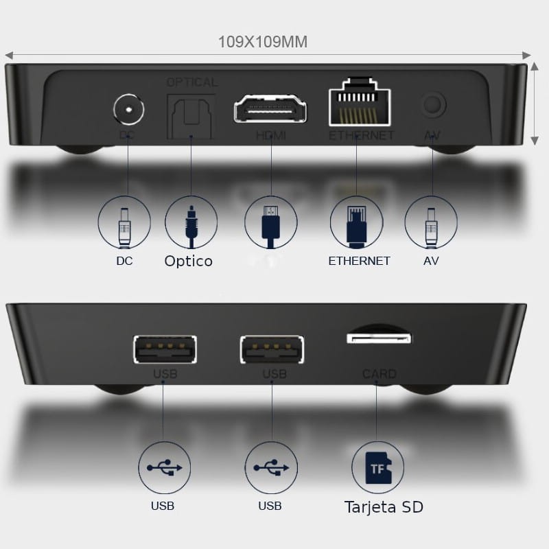 X96Q PRO H313 Wifi Dual 1Go/8Go Android 10 - Android TV - Ítem1