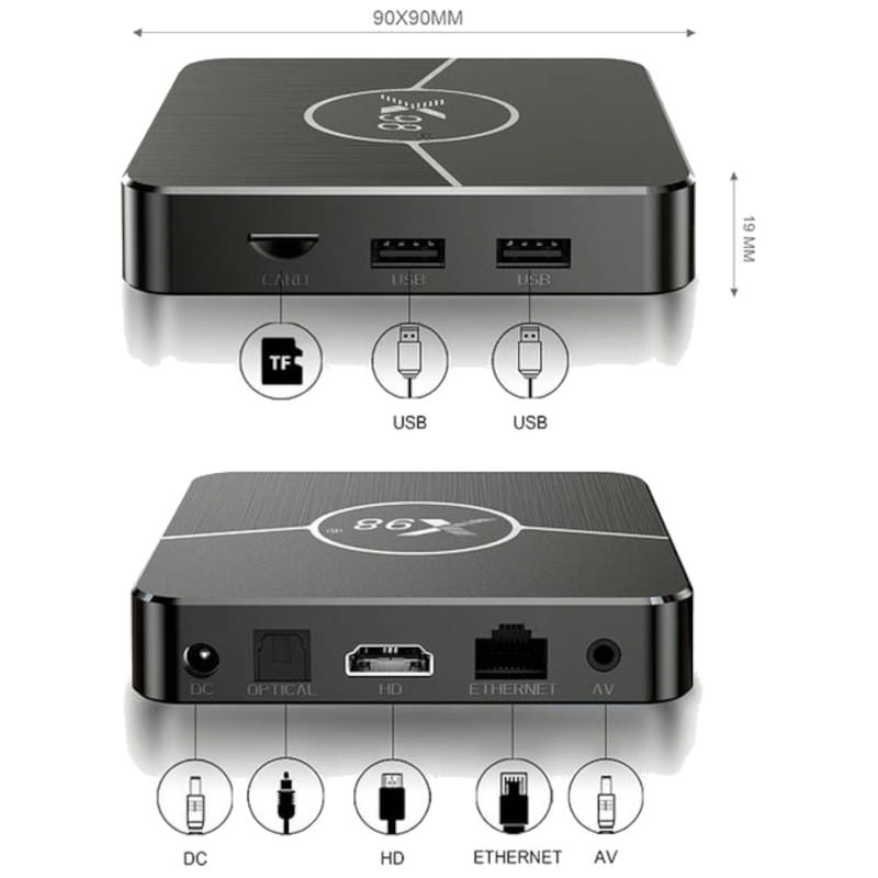 X98 Plus S905W2 2GB/16GB Dual Wifi Bluetooth Android 11 - Android TV - Ítem2