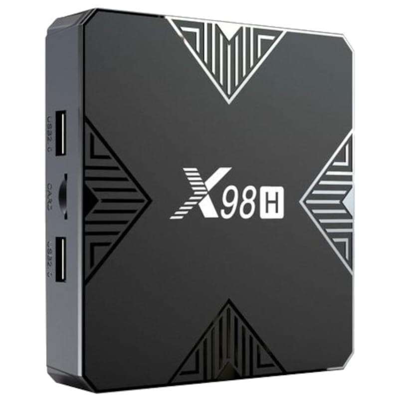 Frontale de X98H H618 2 Go/16 Go Bluetooth double bande Android 12 Noir - Android TV