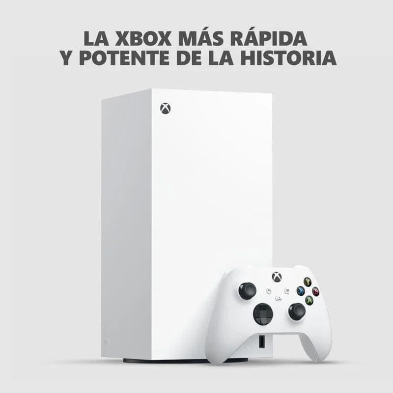 Xbox Series X 1 TB Digital Edition blanco reacondicionado estado premium, consola vertical minimalista con ventilación superior y control inalámbrico blanco