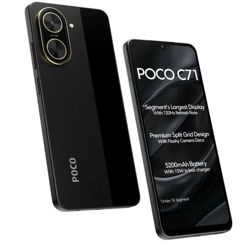 Xiaomi Poco C71 3GB/64GB Preto imagem do ecrã com caraterísticas e câmaras